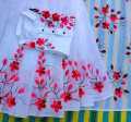 New Hand Print Half Silk Couple Dress Sharee and Panjabi for man and women. 