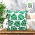 Cotton Cover with Cushion, Green, (18"x18")_Set of 5. 