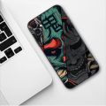 Japan Samurai Oni Mask Phone Case For Apple IPhone 13 12 11 14 Pro Max Mini SE XR X XS Max 6 6S 8 7 plus Fashion TPU Soft Cover. 