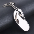 Metal Slippers Keychain for Car Bike Motor Cycle, Sandal Flip Flops Pendant Key chain Ring for Bag Gift.