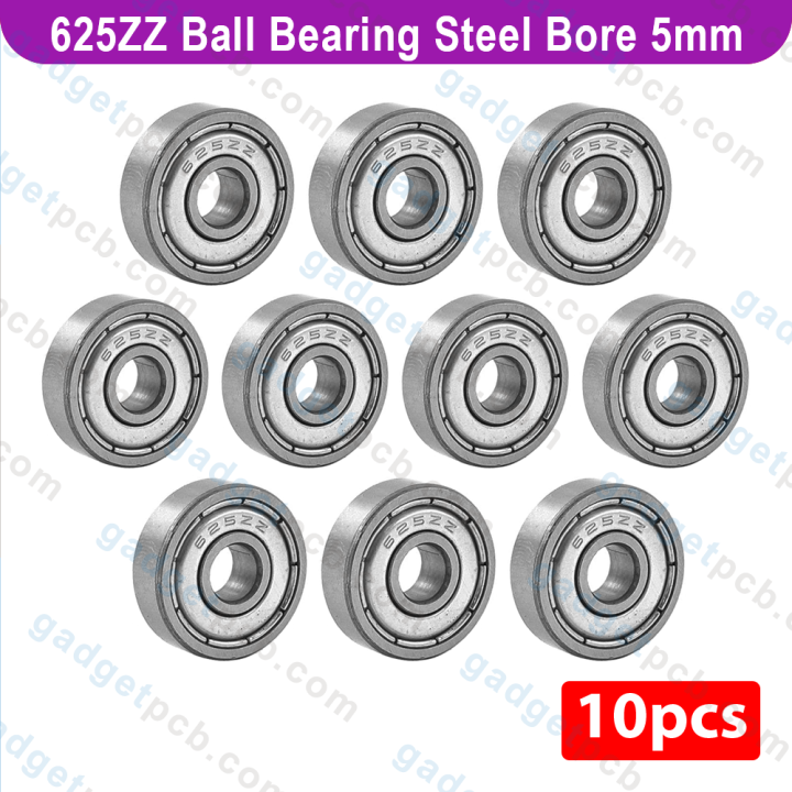 10pcs 625ZZ Deep Groove Ball Bearings 625z 5 x 16 x 5mm Bearing Steel Bore 5mm diameter