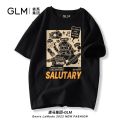 Senma Group BrandGLMFashion Cotton Short-Sleeved Men's Youth Spring and Summer Loose plus Size Trend GrayTT-shirt. 