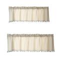 Rod Pocket Valances Decoration Short Curtains for Shop Panel. 