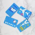 Cartoon Luggage Tag Creative Pvc Travel Tags Silicone Luggage Tag Trolley Case Identification Anti-lost Label Suitcase Tag Set.