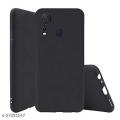 Vivo Y30 Premium Silicone Matte Soft Phone Case - Black - Phone Back Cover.