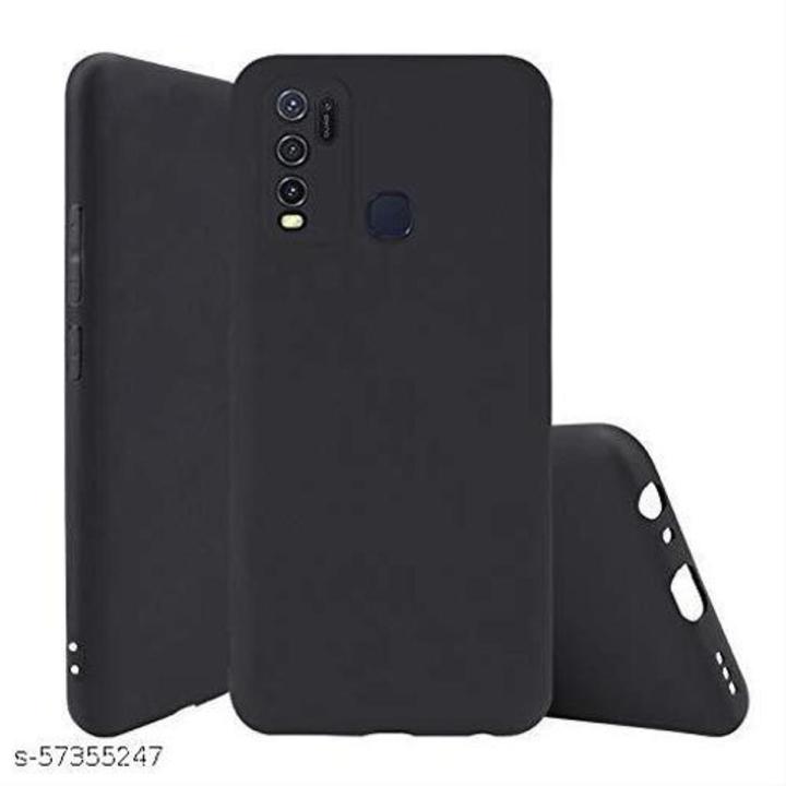 Vivo Y30 Premium Silicone Matte Soft Phone Case Black Phone