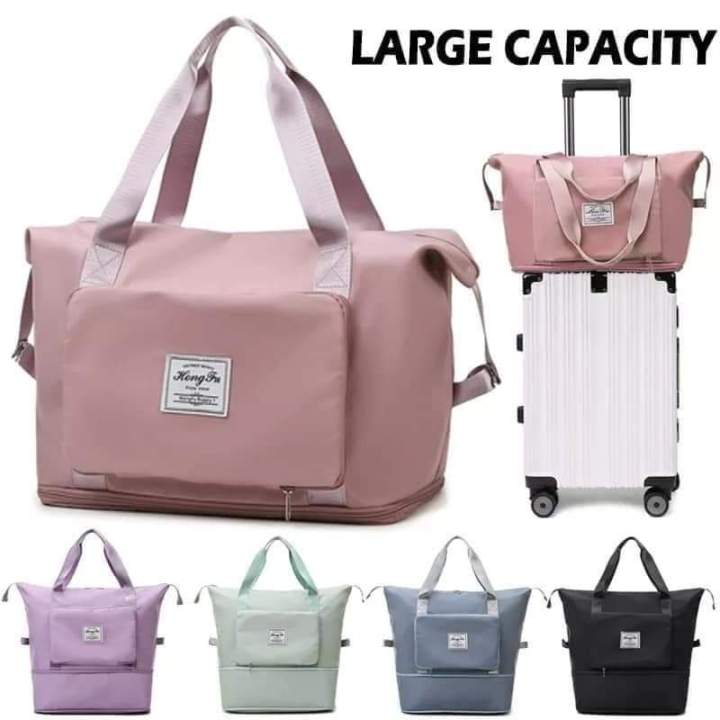 Maylisacc Travel Duffle Bags for Women, Large Overnight Bag, Foldable  Weekend Carry-on Tote Bag, Waterproof Gym Workout Bag for Womem with Dry  and Wet