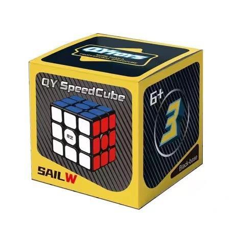 QiYi 3x3 Black Speed cube Magic Puzzle Toy for Kids & Adults Magic Speedy Stress Buster Brainstorming Puzzles Cube (Multicolor)
