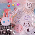 Yilan South Korea ins Wind Cartoon Cute Little Mirror Cosmetic Mirror Portable Portable Mirror Female Cartoon Mini Small round Mirror. 