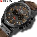 Curren 8314 Fashion Classic  Chronograph Watch for Men-Black. 