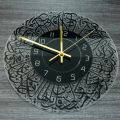 Islamic Quartz Acrylic Wall Clock Pendulum Muslim Living Room Decoration Art Indoor Wall Clock Pendant(Rose Gold).