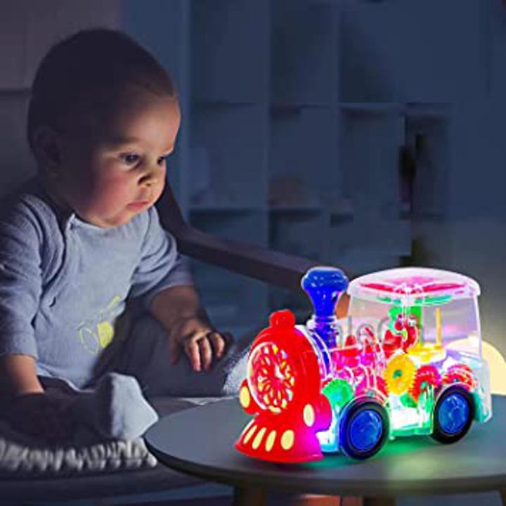 Electric Transparent Shell Gear Train With LED Coloring Light Toy For ...