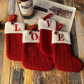 Happy day Christmas Alphabet Knitting Socks Christmas Tree Ornaments Christmas Decorations For Home 2024 Noel New Year 2025 Xmas Gift. 