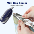 Mini Bag Sealer USB Rechargeable Bag Sealer Portable Handheld Heat Vacuum Food Sealer for Plastic Bags Snack Bags.