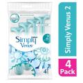 Simply Venus 2 Blade 4 Pack Hair Removal. 