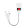 E27 Lamp Base Universal EU US Plug Bulb Holder With Switch Adjustable Socket Holder Energy Saving LED Desk Bulb Base Converter 1Pcs. 