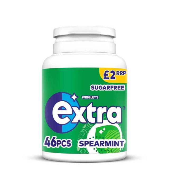 Wrigley's Extra Spearmint Flavour Sugar Free Chewing Gum Bottle 56g