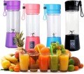 Mini USB Rechargeable Portable Electric Fruit Juicer 6 blades- Smoothie Maker. 