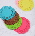 2Pcs Silicone Placemat High Temperature Resistant Thickening Anti-Scalding Insulation Pad (Multicolor).