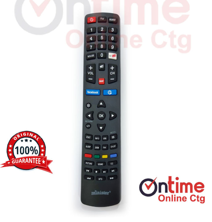Minister Android Smart and LED TV Remote Control All Ministers TV, Master Remote