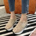 Trendy breathable lightweight fashion elegant drop shipping mesh upper thick sole sports casual shoes for ladies.