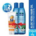 Parachute Hair Oil Advansed Aloe Vera Enriched Coconut 250ml Double Pack (FREE Orange Facewash - ANTI PIMPLE - 50gm). 