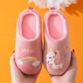 Child Cotton Shoes Kids Winter Slippers Boys And Girls Baby Cute Unicorn Warm Shoes Thickening Large Children Home Slippers. 