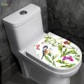 Toilet Seat Wall Sticker Bouquet Toilets Stickers for WC Cistern Bathroom.
