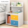 Royal Decor M24 Single Drawer Bed Side Table Nightstand Bedside Table Bedroom Simple Storage Cabinet 60X40X30CM White-Yellow-Blue Finish. 