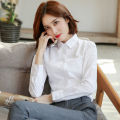 2022Autumn and Winter New White Shirt Women's Business Temperament Office Formal Suit Work Clothes Black White Shirt. 