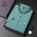 Pierre Cardin Summer Business Short SleeveTT-shirt Men's Thin Lapels Non-Ironing Dad's Sweater Breathable Casual.