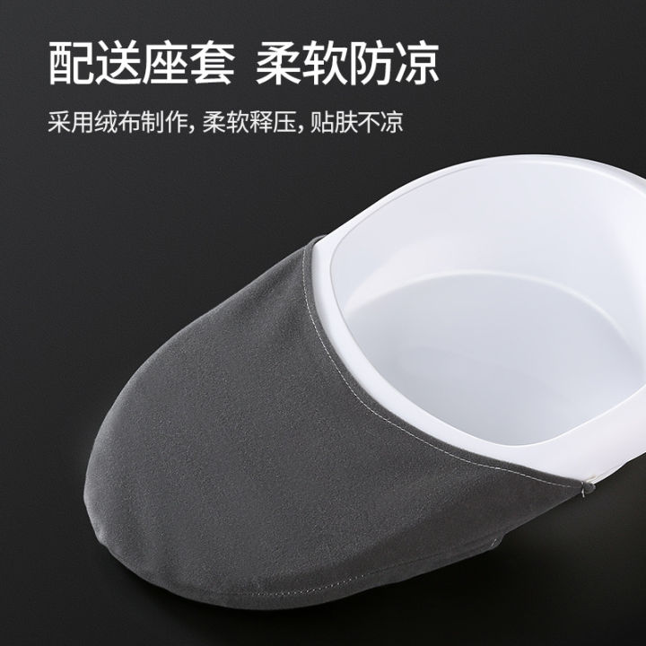 Portable Home Bedpan Patients Lying in Bed Paralysis Urinal Bed Stool Artifact with Handle Cover Care Toilet