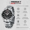 NAVIFORCE Man's Casual Wild Quartz Wristwatch Waterproof Stainless Steel Watches for Men Day and Date Display Clock Reloj Hombre. 