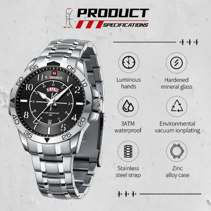 NAVIFORCE%20Man's%20Casual%20Wild%20Quartz%20Wristwatch%20Waterproof%20Stainless%20Steel%20Watches%20for%20Men%20Day%20and%20Date%20Display%20Clock%20Reloj%20Hombre%20-%20Image%204