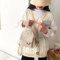 【In-Stock】 Fashion Small Corduroy Mini Backpack Student Bookbags Traveling Backpacks Solid Color.