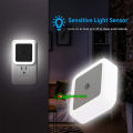 Square 0.5W Plug in Light Sensor Night Light Dusk to Dawn LED Photo Sensor Dim Light.