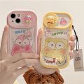 Super Cute Anime Spongebob Squarepants Patrick Star Flowing Sand Colorful Star Style Phone Case for Iphone 15 14 13 12 11. 
