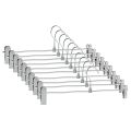 Pant Hangers,Skirt Hangers with Clips Space Saving,Adjustable Clips Hangers Clothes Hangers for Pants. 