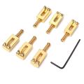 Rectangle Guitar Bridge Saddles for Fender Strat Stratocaster Tele Telecaster Electric Guitar Replacement, aurum(Pack of 6). 