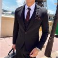 3 Pieces Set ( Jacket+Vest+Pants) 2020 Newest Men's Business Casual Suit Groom Wedding Dress Formal High Grade Male Suit. 