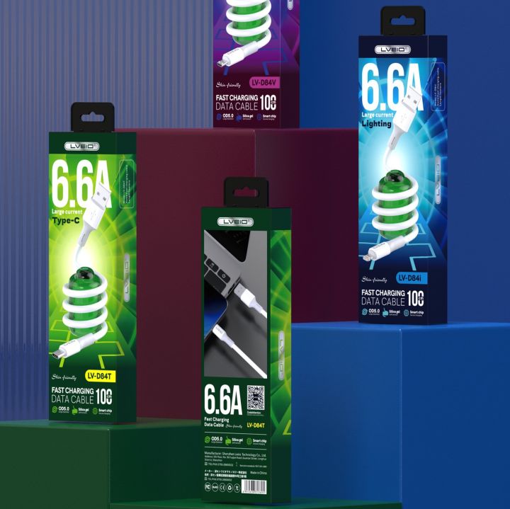 LVEIO LV-D84 Type C Cable; LV-D84 Micro USB Cable