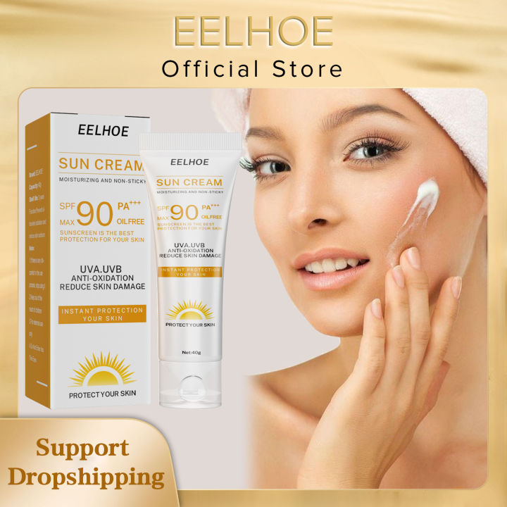 EELHOE Sunscreen Spf 90 Whitening Sun for Face Body Oil-csimple ontrol Bleaching Face Moisturizer Sunblock Skin Protective