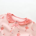 Shanyingfang Autumn New Product Cute Girl Harper Flamingo Korean Spring Pure Cotton A-Class Baby Bodysuit. 