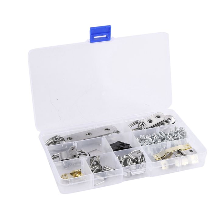 140%20Pcs%20Photo%20Frame%20Hanging%20Hooks%20Kit,%209%20Models%20Hooks%20with%20Screws%20-%20Image%202