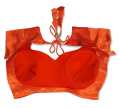 Orange Color Semi Backless Blouse For Women - Blouse For Women. 