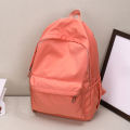 【Tech-savvy】 Women Schoolbag Waterproof Large Capacity School Backpack Smooth Zipper Solid Color Teens Girl Casual Daypack Bag Student Supply. 