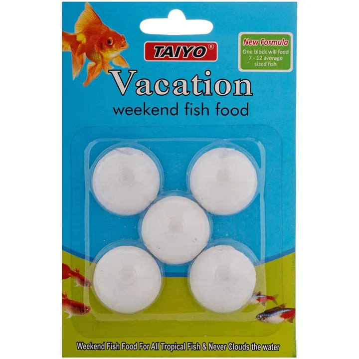 Taiyo special holiday fish food 1x4/1pack (When you go on vacation you can put one pcs in aquarium. It will stay minimum 1 week)