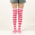 Trendy Women High Stockings Anime Stripe Socks Leg Warmth Over Knee Thigh Soft Dance Socks Ladies Preppy Cosplay Long Stocking.