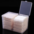 Myyeah 2Compartments Clear Remover Cotton Pad Swab Container Nail Art Tool Cotton Swabs Organizer Glitter Powder Storage Box.