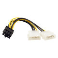 Graphics Card Power Cable Anti-deform Dual 4Pin to 8Pin Video Card Power Supply Cable. 